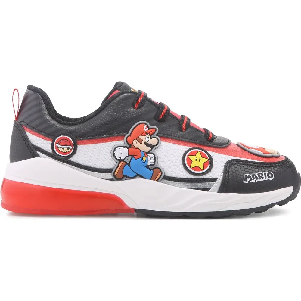 Детские светящиеся кроссовки Super Mario, Black/Red/Green — фото 2