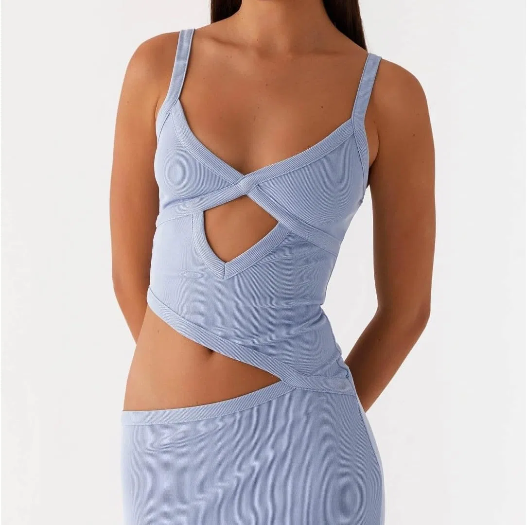 Женское шифоновое платье-комбинация Women Slip Dress, Blue — фото 2