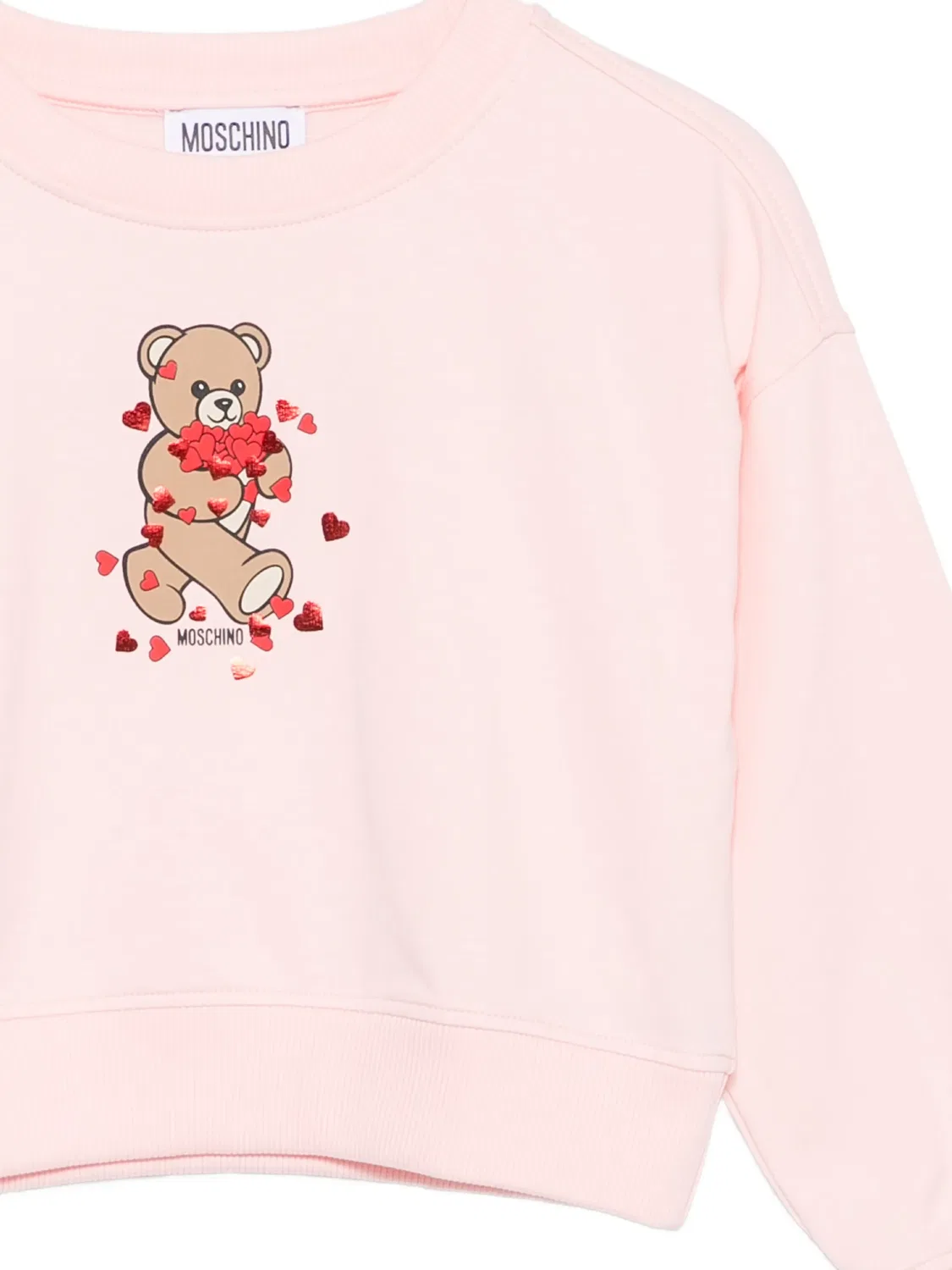 Moschino Свитшот с принтом мишки, розовый — фото 2