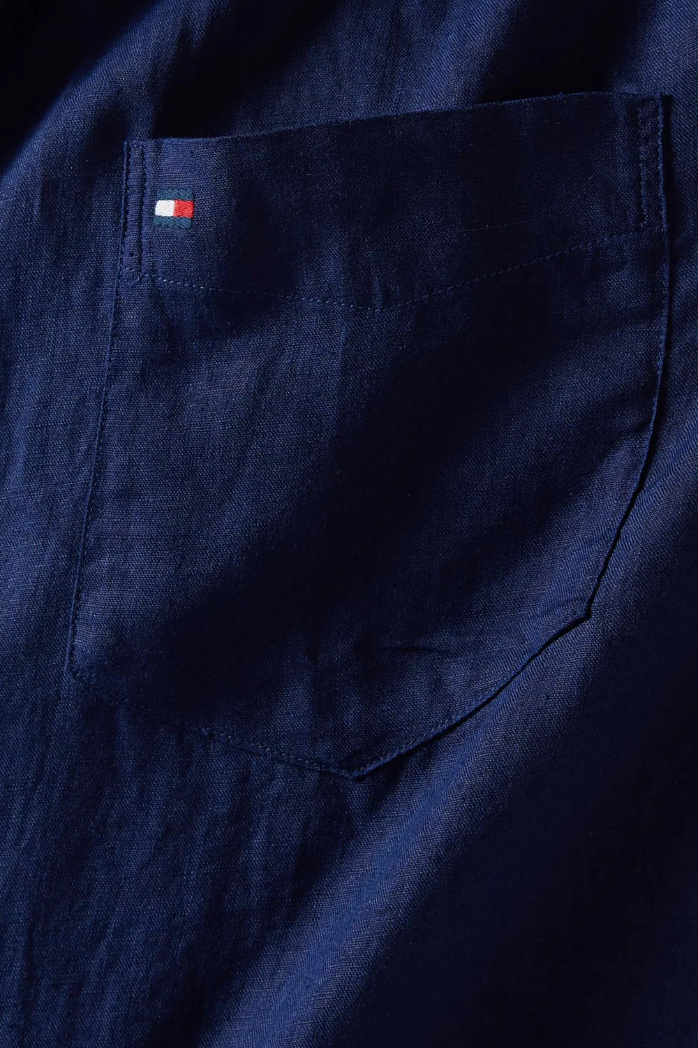 Рубашка с принтом логотип Tommy Hilfiger, синий — фото 4