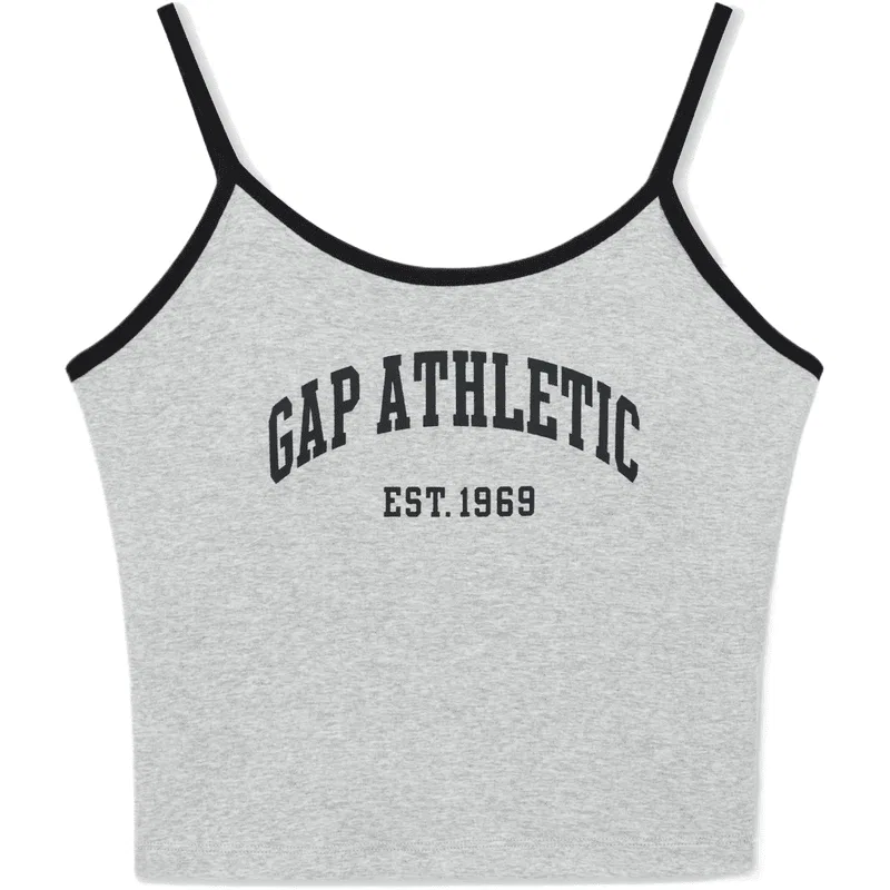 Женская майка на бретелях с круглым вырезом GAP, Gray