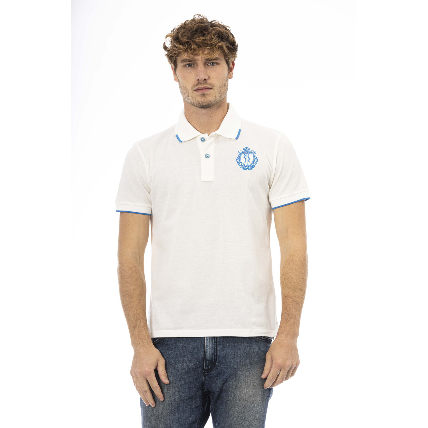 

Футболка Billionaire Polo Crown Embroidery, белый/голубой