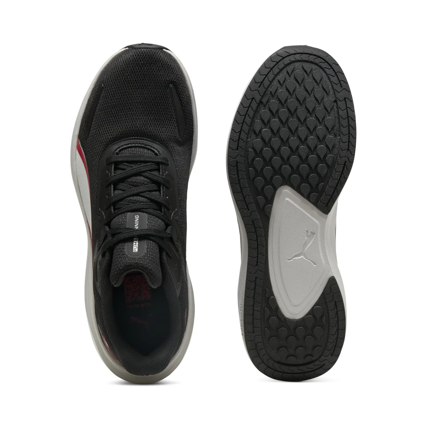 Детские беговые кроссовки с сетчатым верхом Skyrocket Lite Adult PUMA PUMA Black For All Time Red Cool Light Gray — фото 4