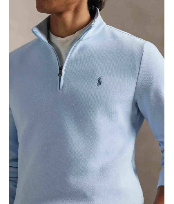 Мужская флисовая кофта на молнии Polo Ralph Lauren, Azzurro — фото 4
