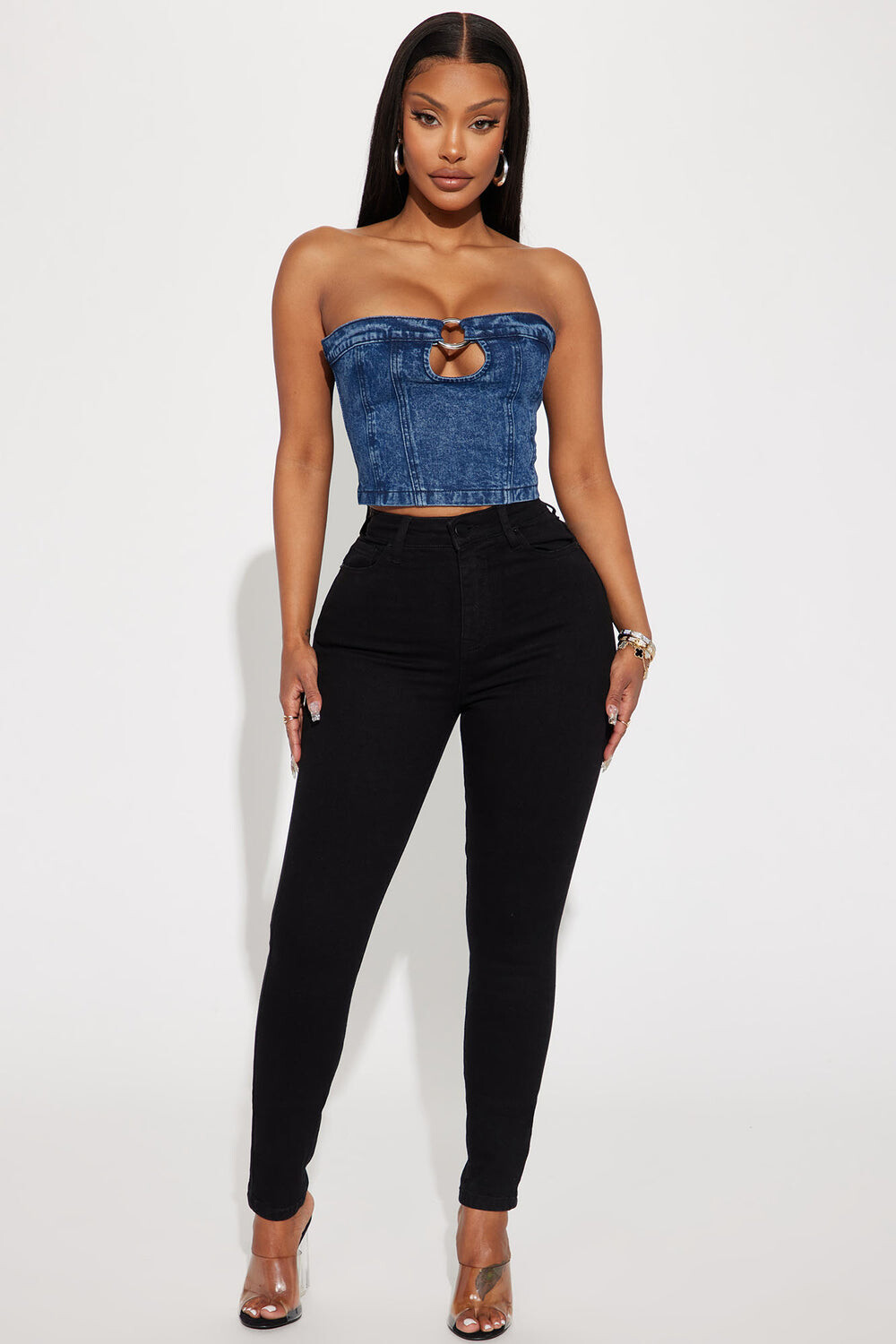 

Джинсы скинни Fashion Nova YJDM15HRSOPTION1, черный