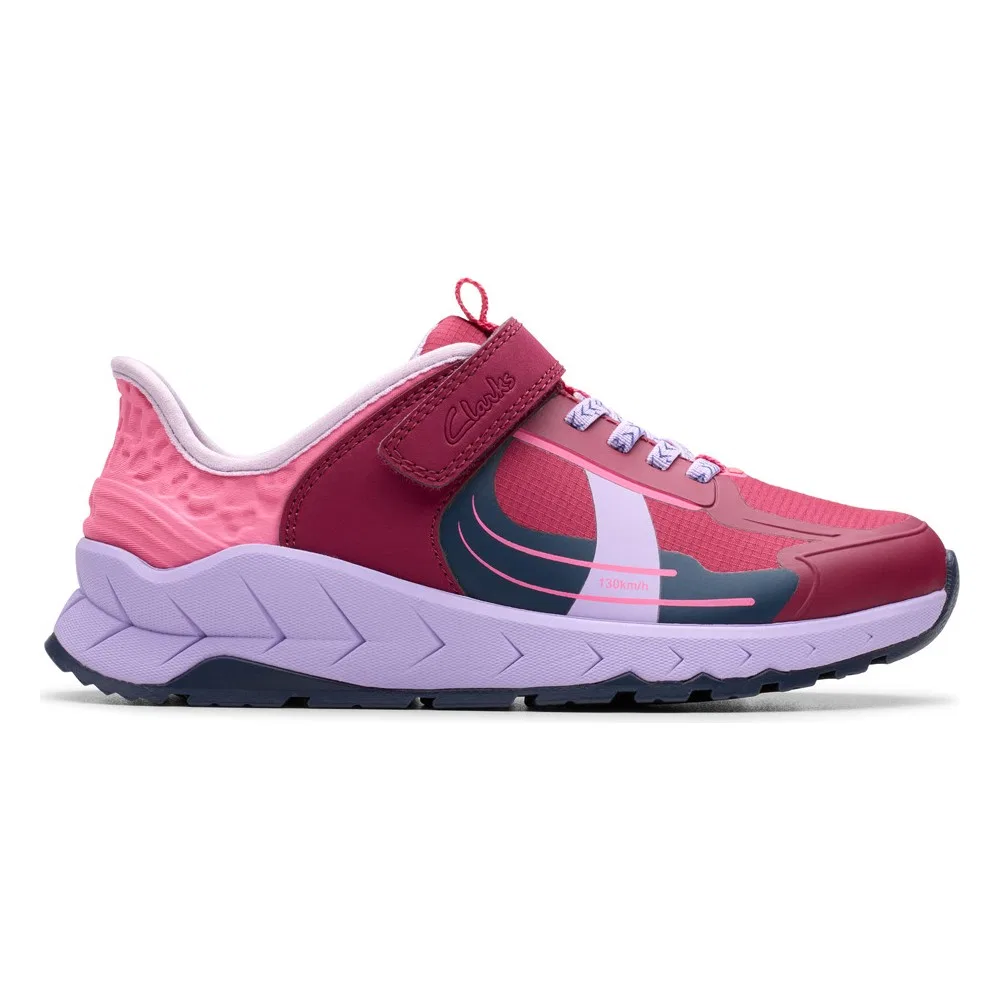 Детские спортивные кроссовки для девочек с текстильным верхом Selva Lane Clarks