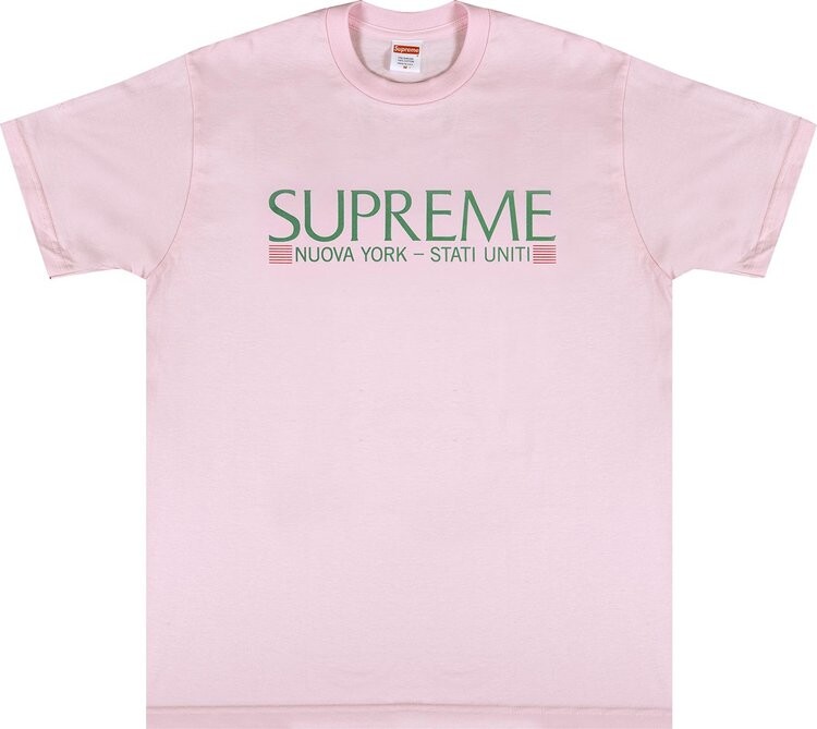 

Футболка Supreme Nuova York Tee 'Light Pink', розовый