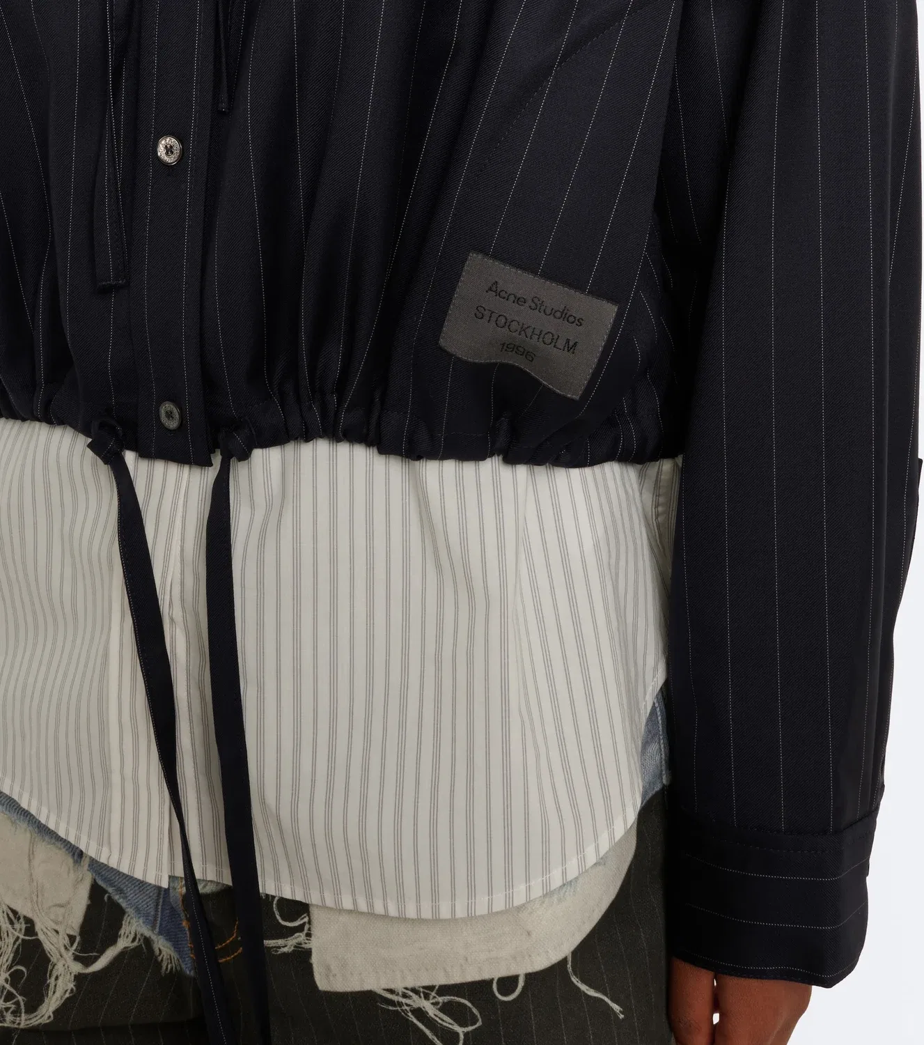 Куртка шерстяная с капюшоном Acne Studios, синий — фото 4