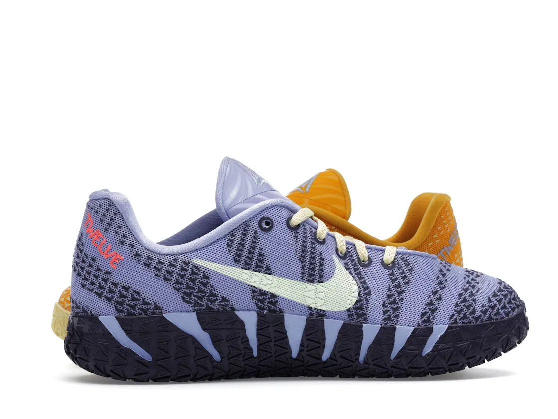 Детские кроссовки Performance с ярким дизайном Nike Ja 3, Soft Yellow/Purple Dynasty/Volt Tint/Light Thistle/Bright Crimson — фото 3