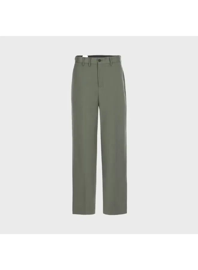 Брюки свободные прямые Zara, оливковый — фото 2