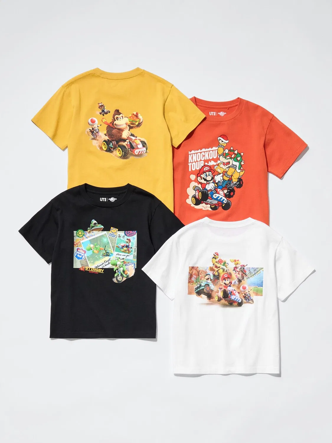 Футболка Uniqlo Mario Kart World UT, для детей, черный — фото 3