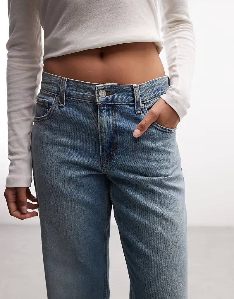 Свободные зауженные джинсы Levi's с регулируемой талией, средне-синий — фото 3