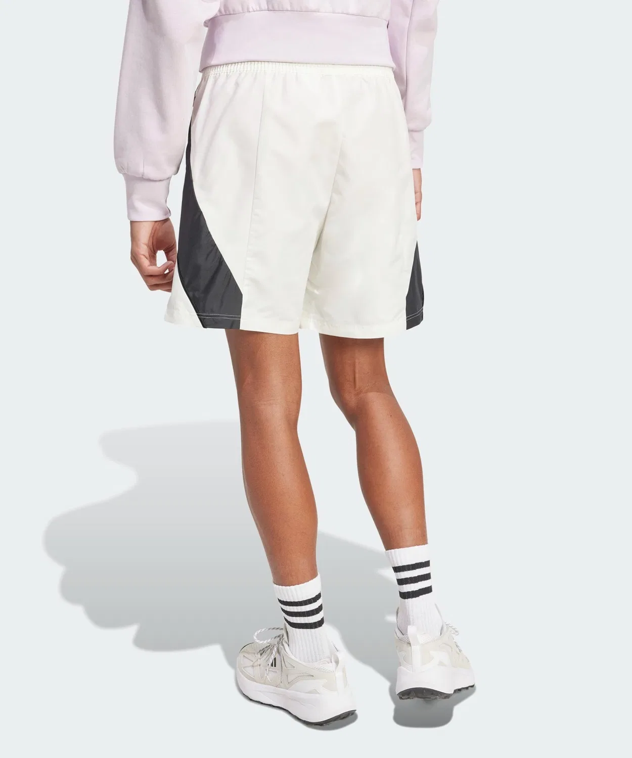 Мужские шорты с сатиновой окантовкой, модель Stadium, Adidas, White — фото 3