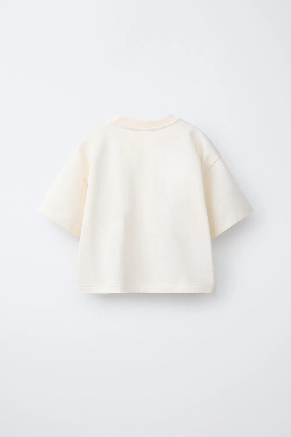 Вязаная крючком футболка с цветочным узором ZARA, Ecru — фото 2