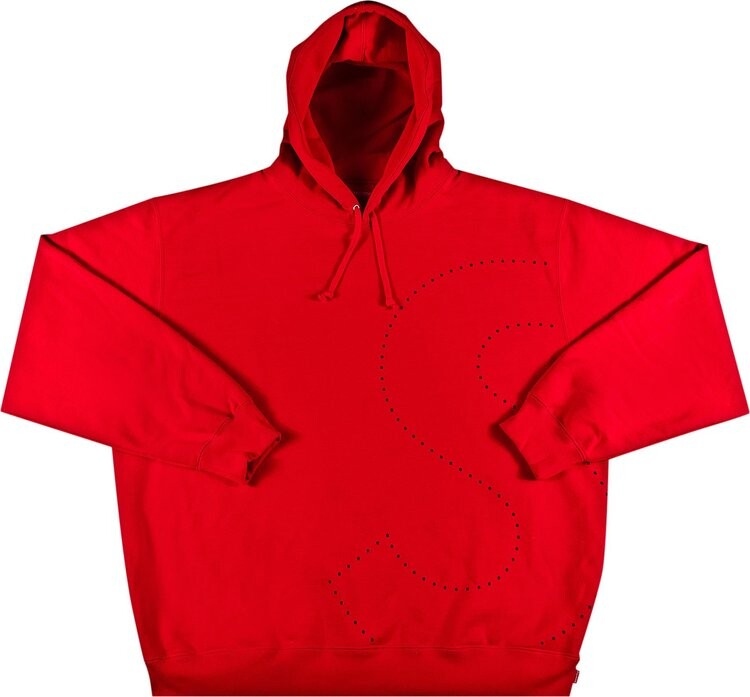 Толстовка Supreme Laser Cut S Logo Hooded Sweatshirt 'Red', красный — фото 2