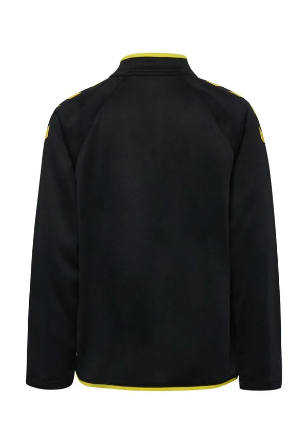 2.0 топ с длинными рукавами и молнией до середины груди Hummel, Black Blazing Yellow — фото 2