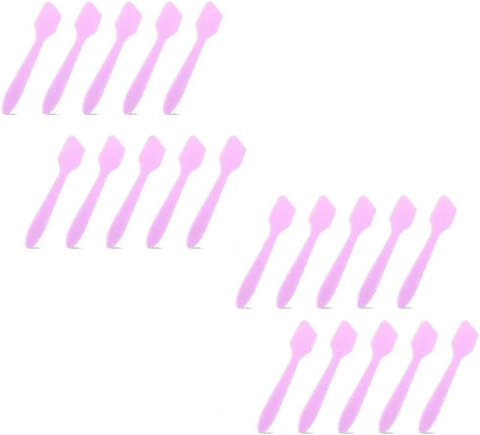 Набор лопаток для крема, пластик, 20 шт, 8.1 см, Pink Wudaizhi — фото 3