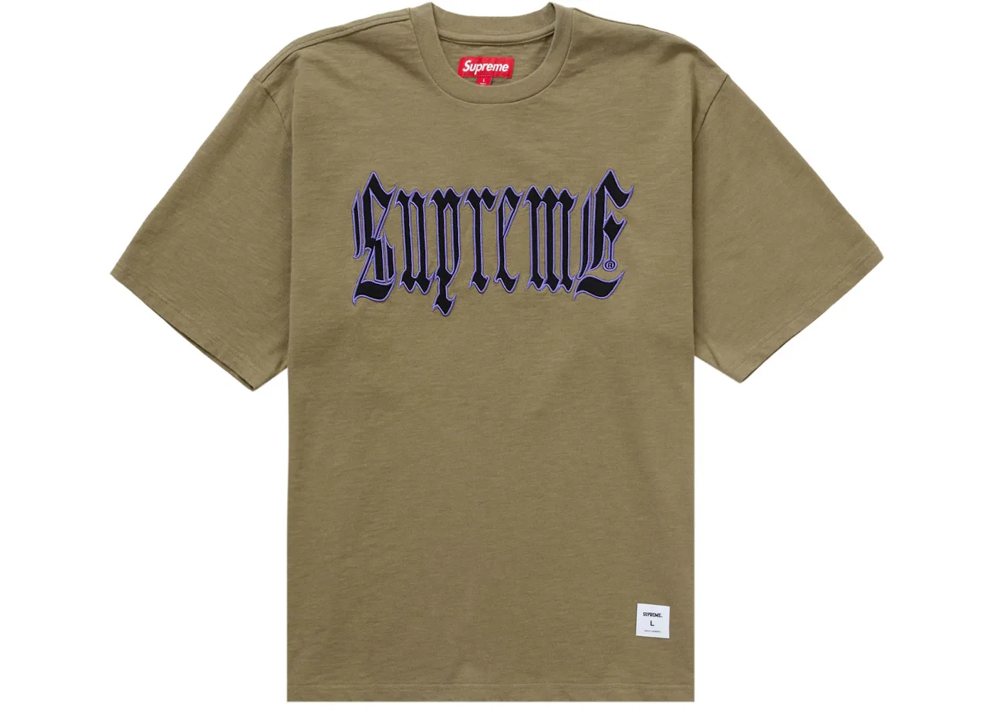 Мужская футболка с принтом Supreme Old English S/S Top (SS24), Olive