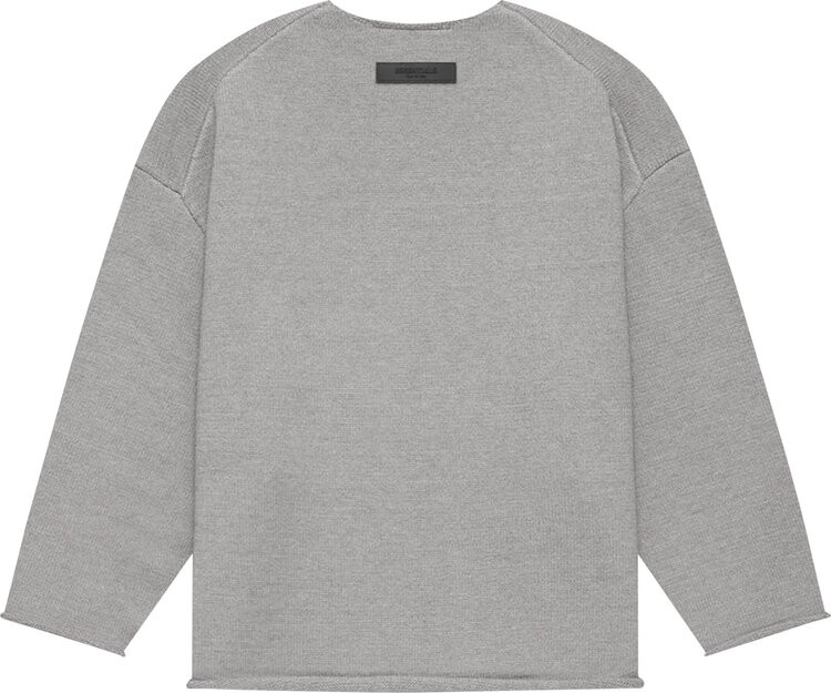 Свитер Fear of God Essentials Raw Edge Sweater 'Dark Oatmeal', серый — фото 3
