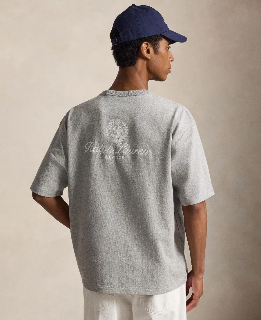 Футболка свободного кроя с вышивкой Polo Ralph Lauren, Andover Heather