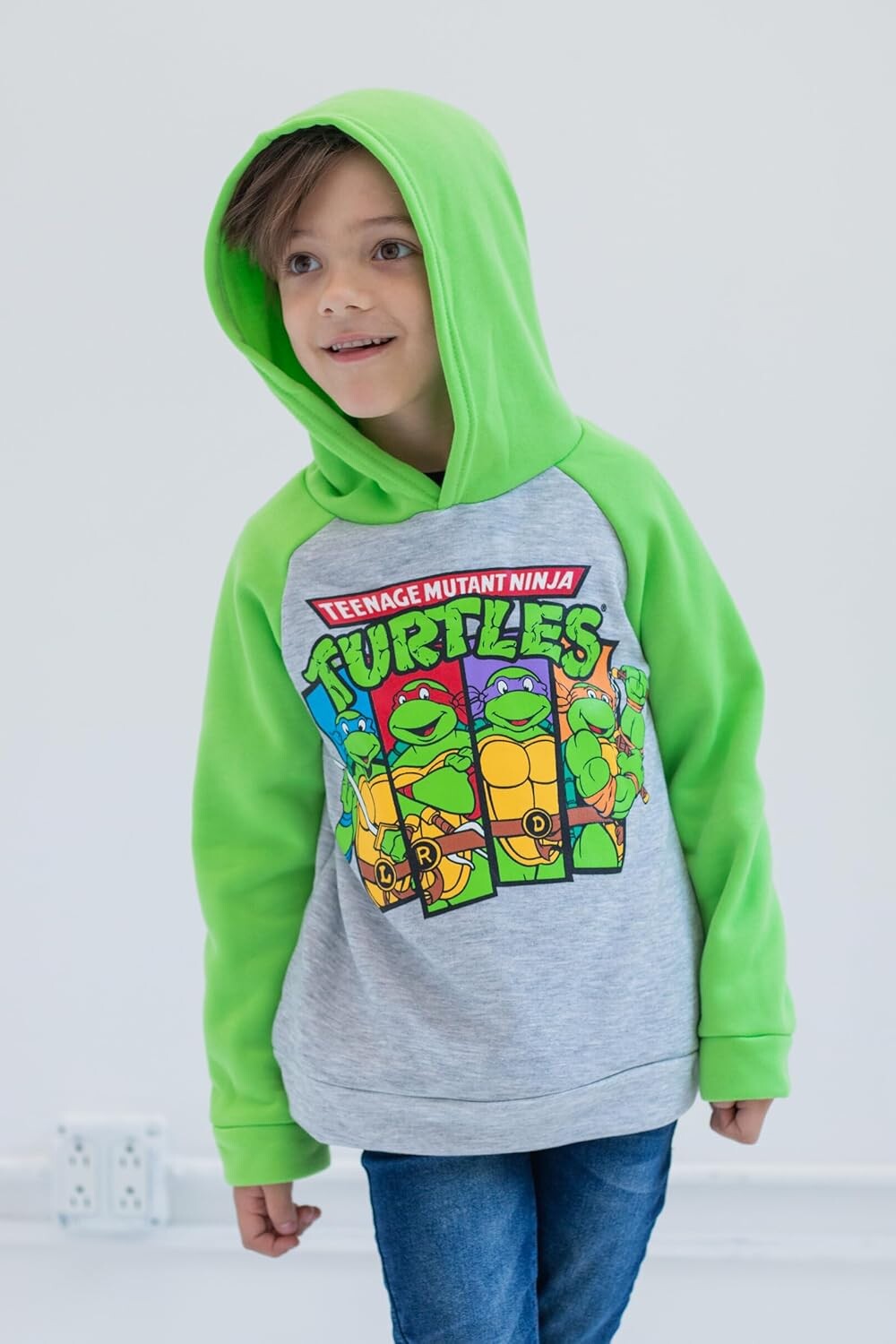 Худи Teenage Mutant Ninja Turtles Fleece, Toddler To Big Kid Sizes (2T - 18-20), серый — фото 3