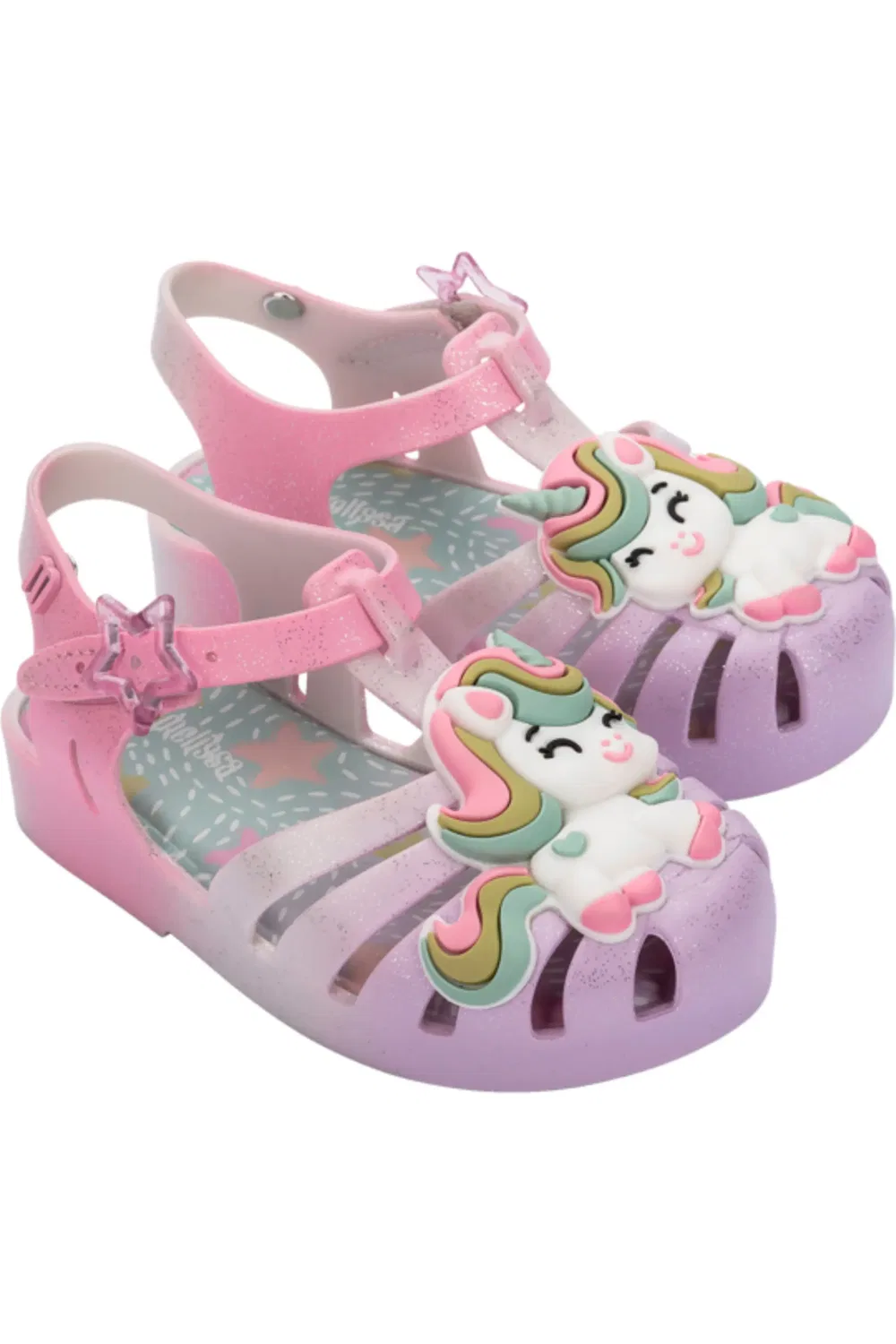 Сандалии-рыболовы детские ароматизированные Mini Possession Mini Melissa, желтый/розовый/фиолетовый/зеленый