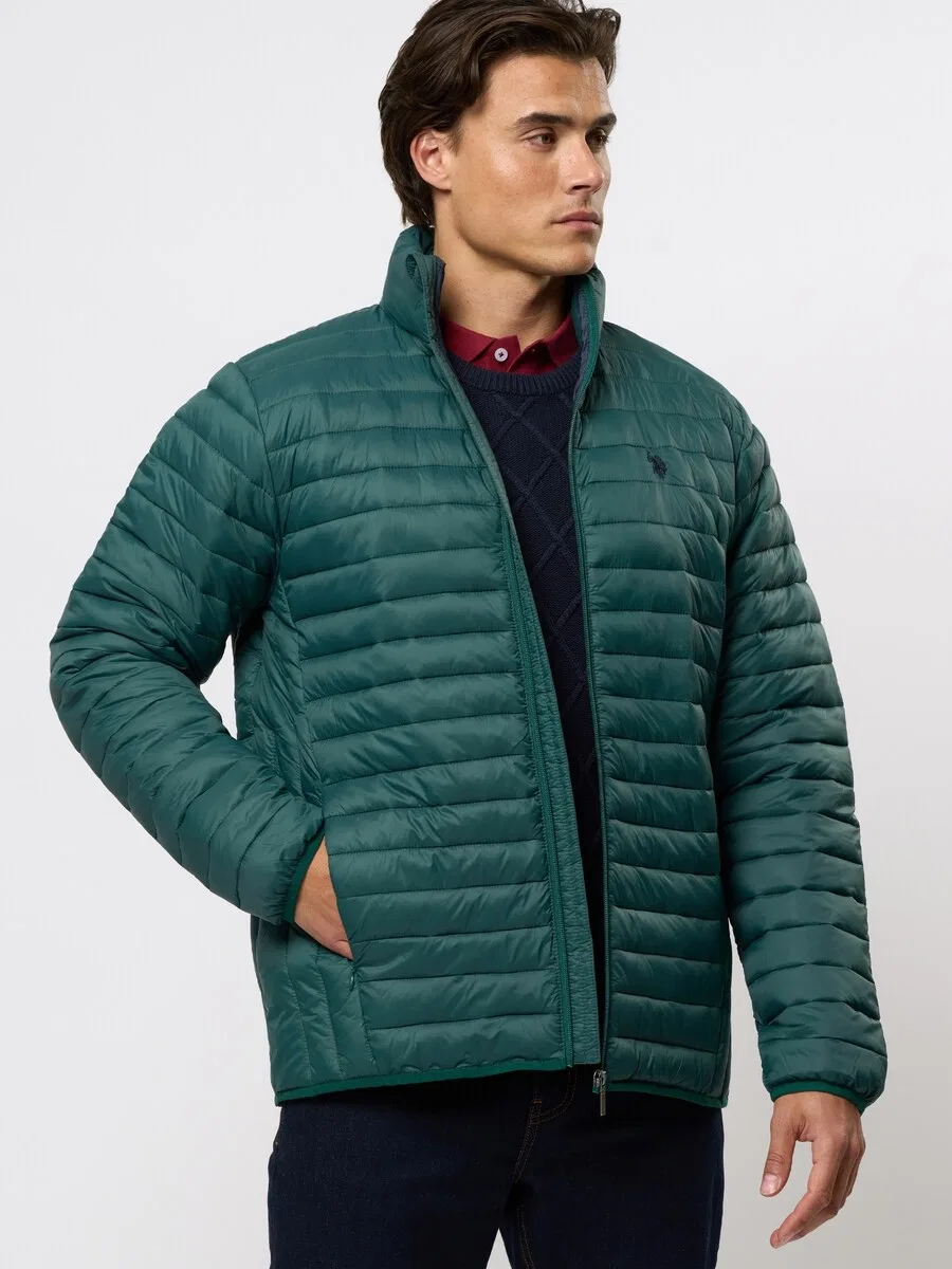 Куртка межсезонья U.S. Polo Assn. 'UMMatt' изумрудного цвета — фото 3