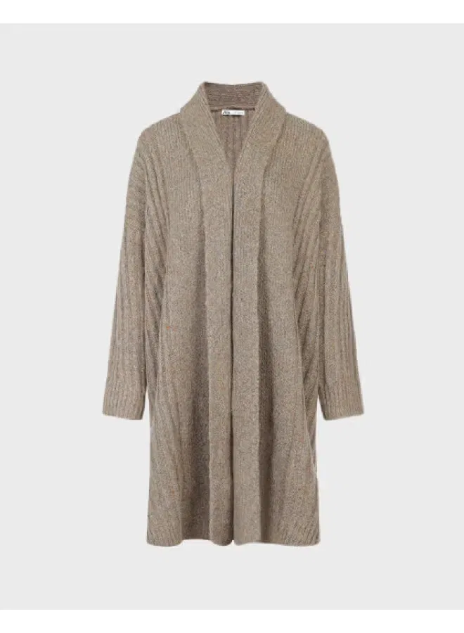 Кардиган свободный вязаный средней длины Zara, хаки