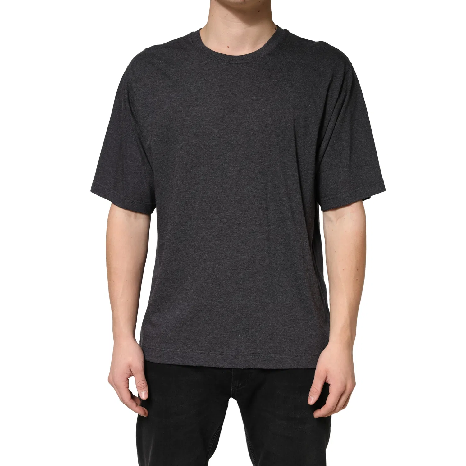 Мужская футболка с коротким рукавом и логотипом Dolce & Gabbana, Dark Gray — фото 2