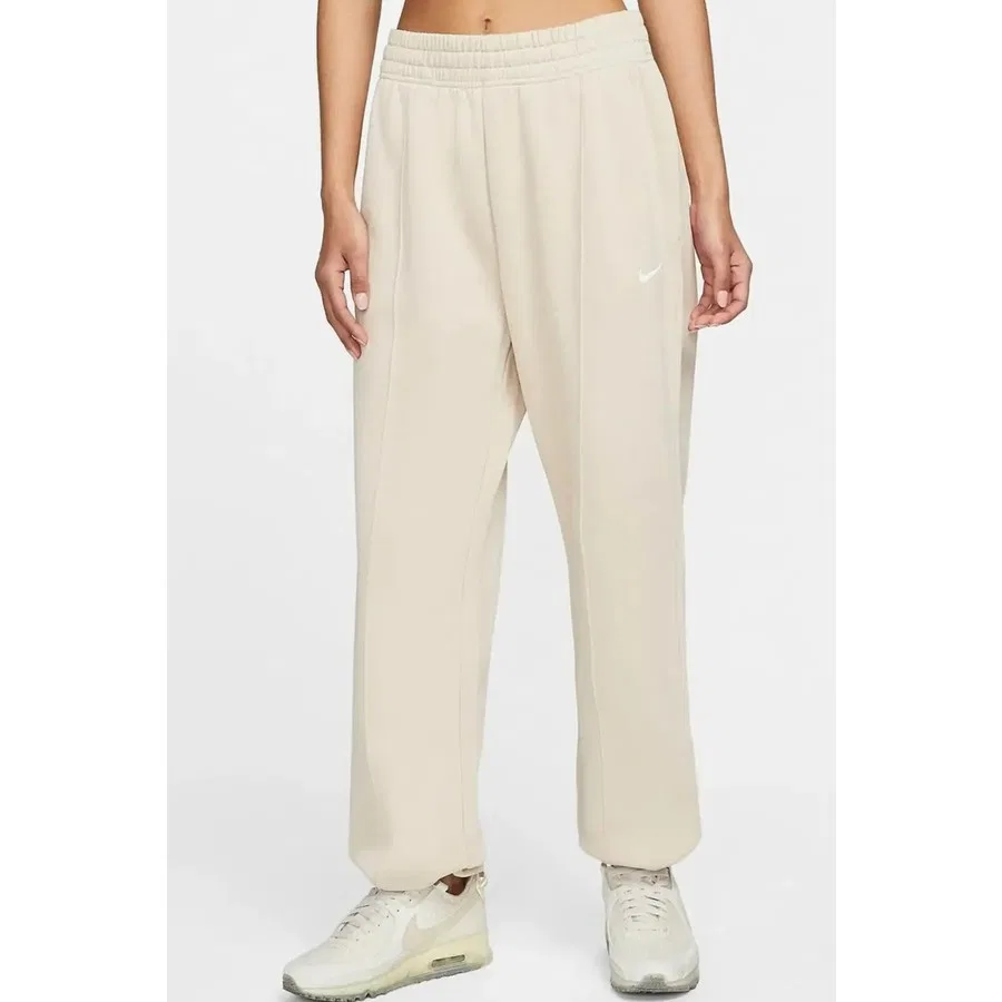 Женские спортивные штаны свободного кроя с флисом Nike Sportswear Essential, Кремовый — фото 2