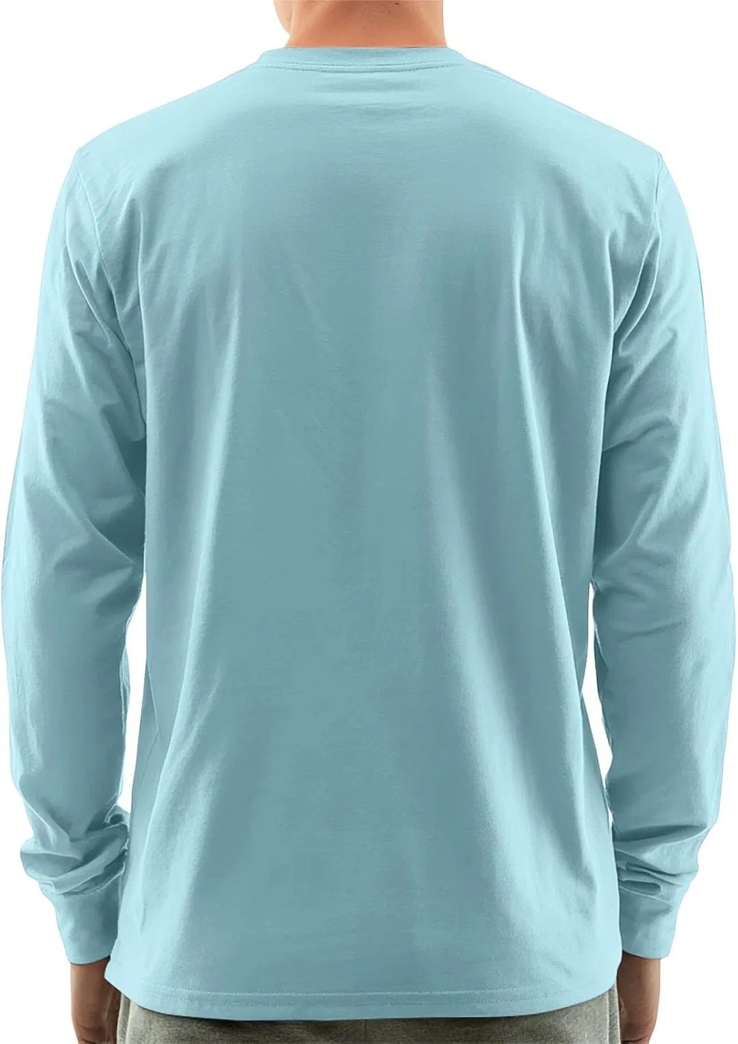 Мужская футболка с длинным рукавом реглан Color Block, Light Blue — фото 2