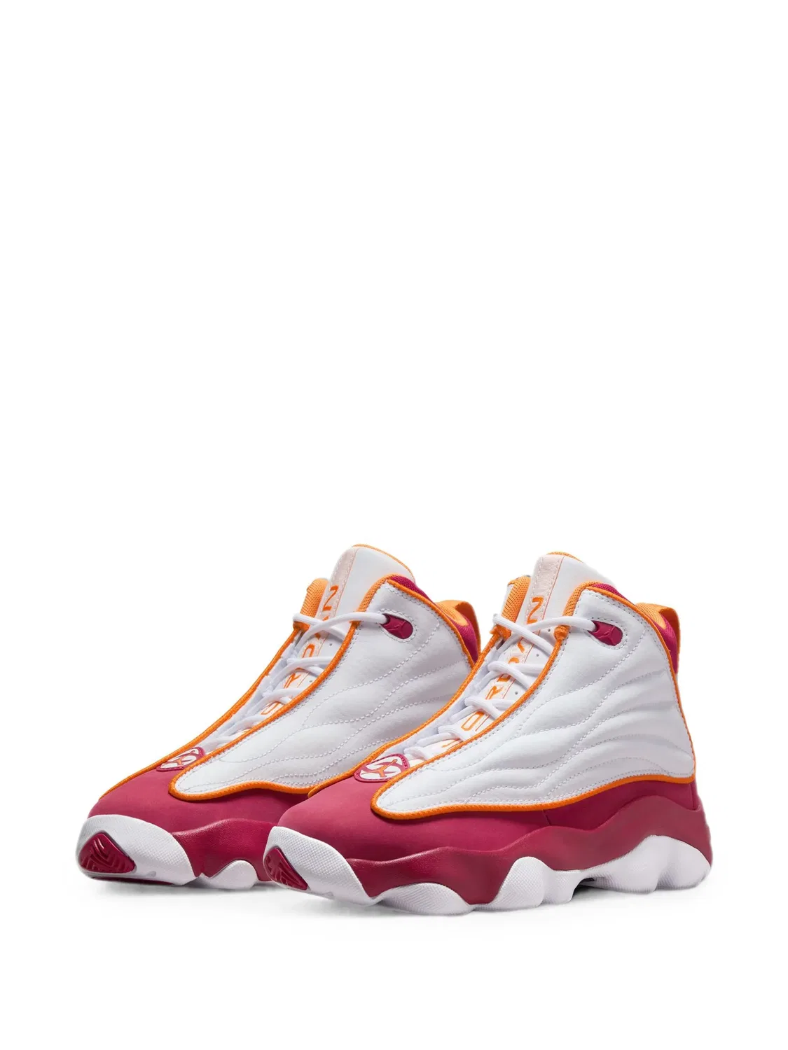 Кроссовки Pro Strong White/Cardinal Red/Vivid Orange Jordan Kids, белый