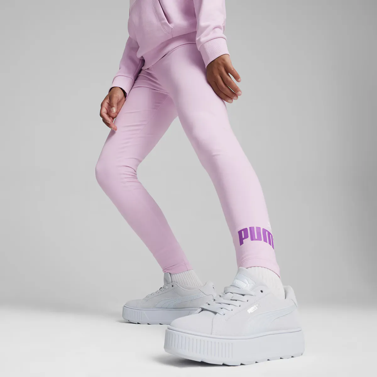 

Леггинсы с логотипом Puma Ess для девочек, розовый