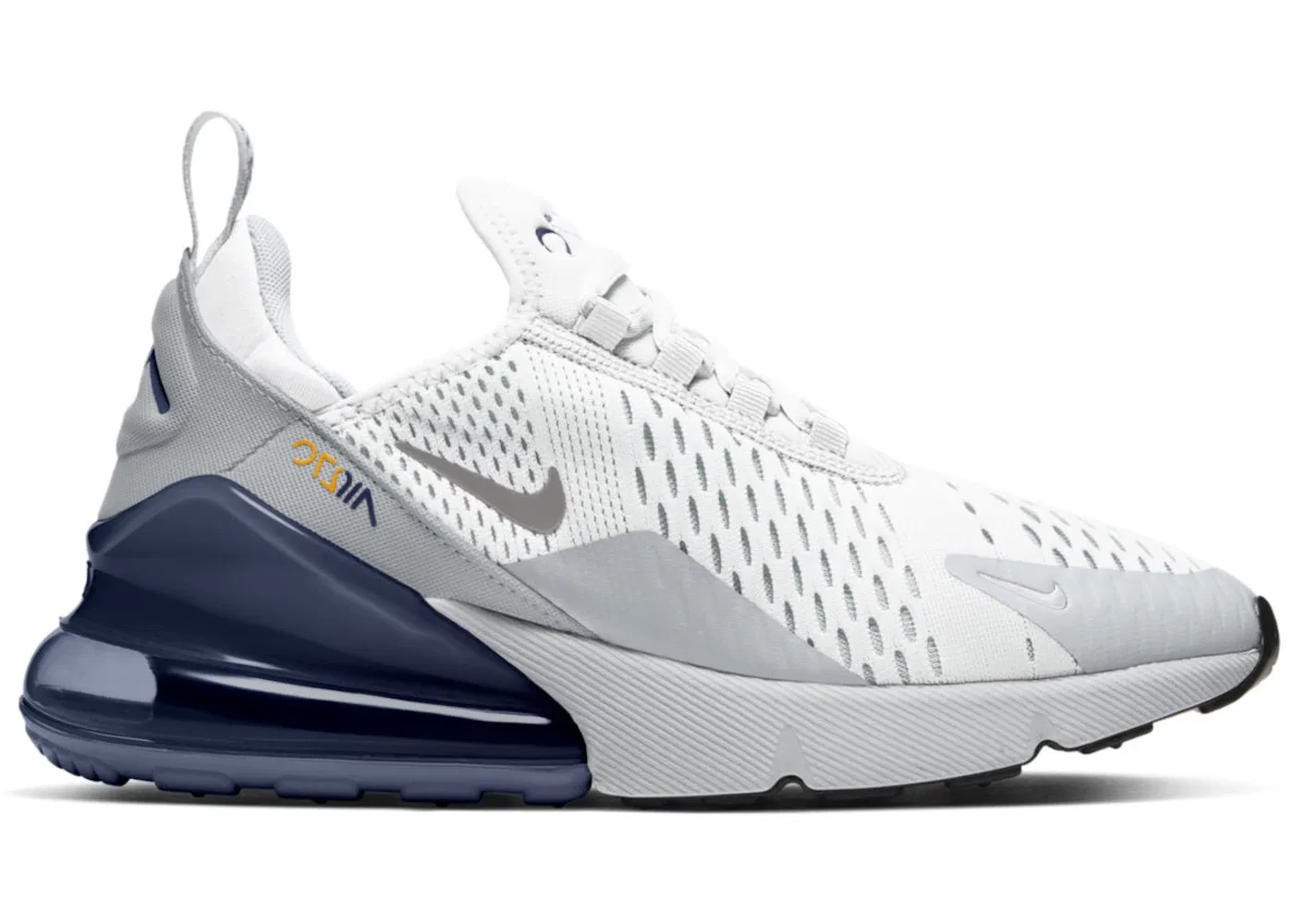 Детские кроссовки с амортизацией Nike Air Max 270 Nike, White/Midnight Navy/University Gold/Metallic Silver