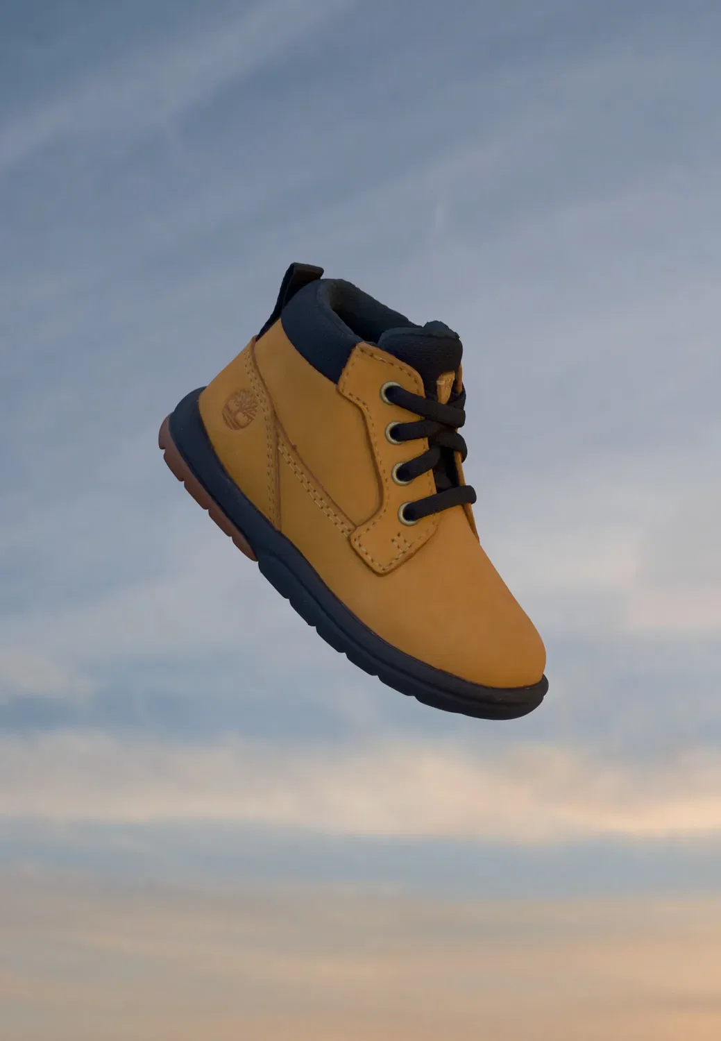 Ботинки Toddle Tracks средней высоты на липучке, унисекс, на шнуровке, до щиколотки Timberland, Wheat