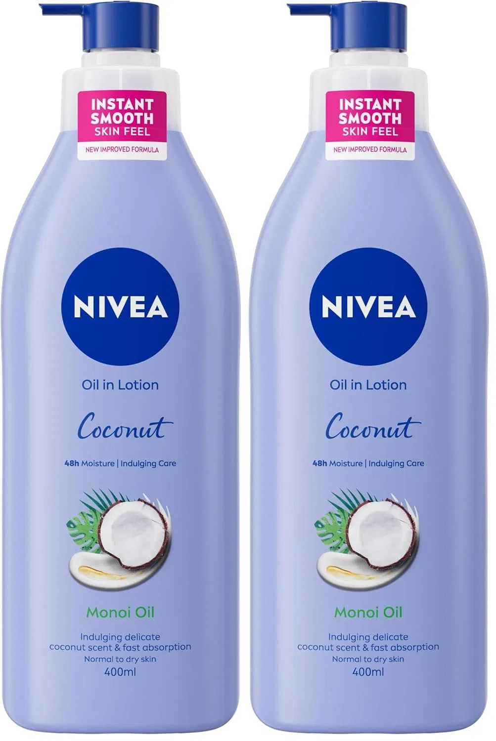 Лосьон для тела Nivea Coconut and Monoi Oil, 400 мл, Pack of 2
