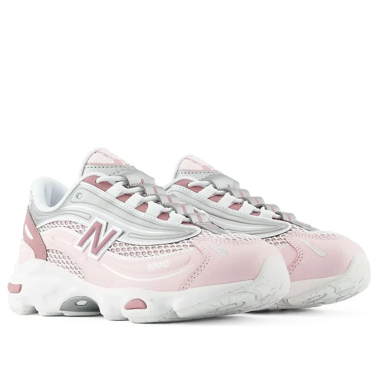 Детские кроссовки на шнуровке New Balance 1000 Pink Rose, розовый — фото 4