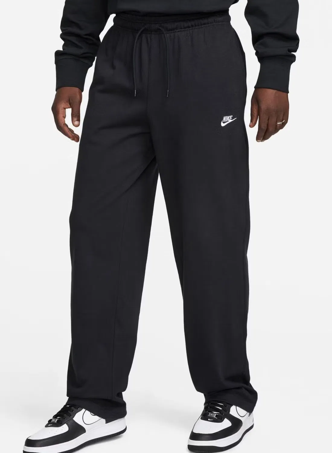 Штаны с открытым низом Club Nike, черный