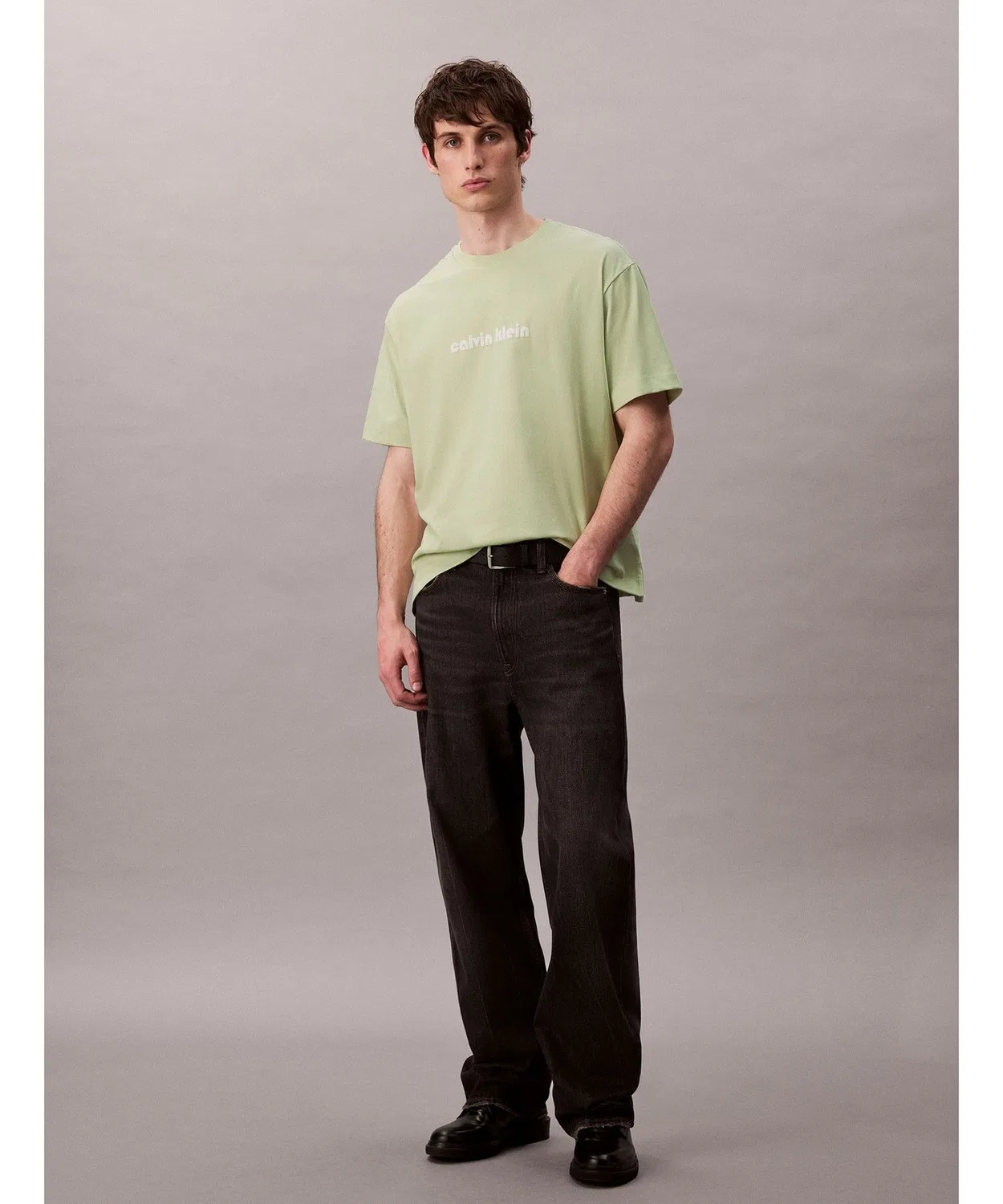 Мужская футболка с принтом Calvin Klein, Light Green — фото 4