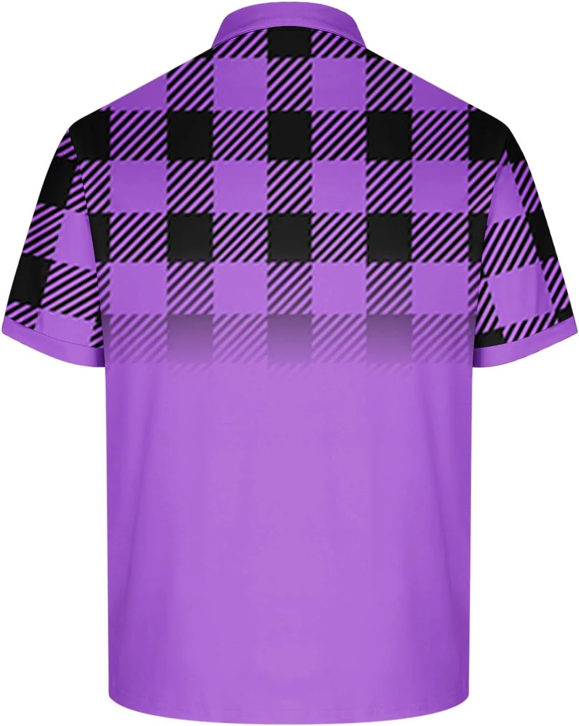 Мужская рубашка для гольфа с цветочным принтом, Purple — фото 4