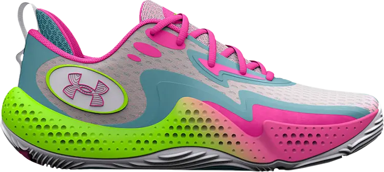 

Кроссовки Under Armour Spawn 5 White Lime Pink, белый