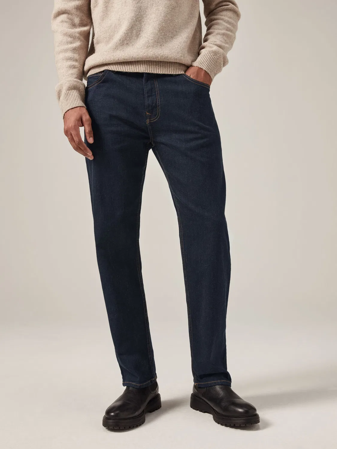 Джинсы прямого кроя, модель Classic Stretch Next, Blue Indigo Rinse