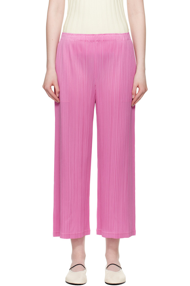 

Брюки Loop Pleats Please Issey Miyake, розовый