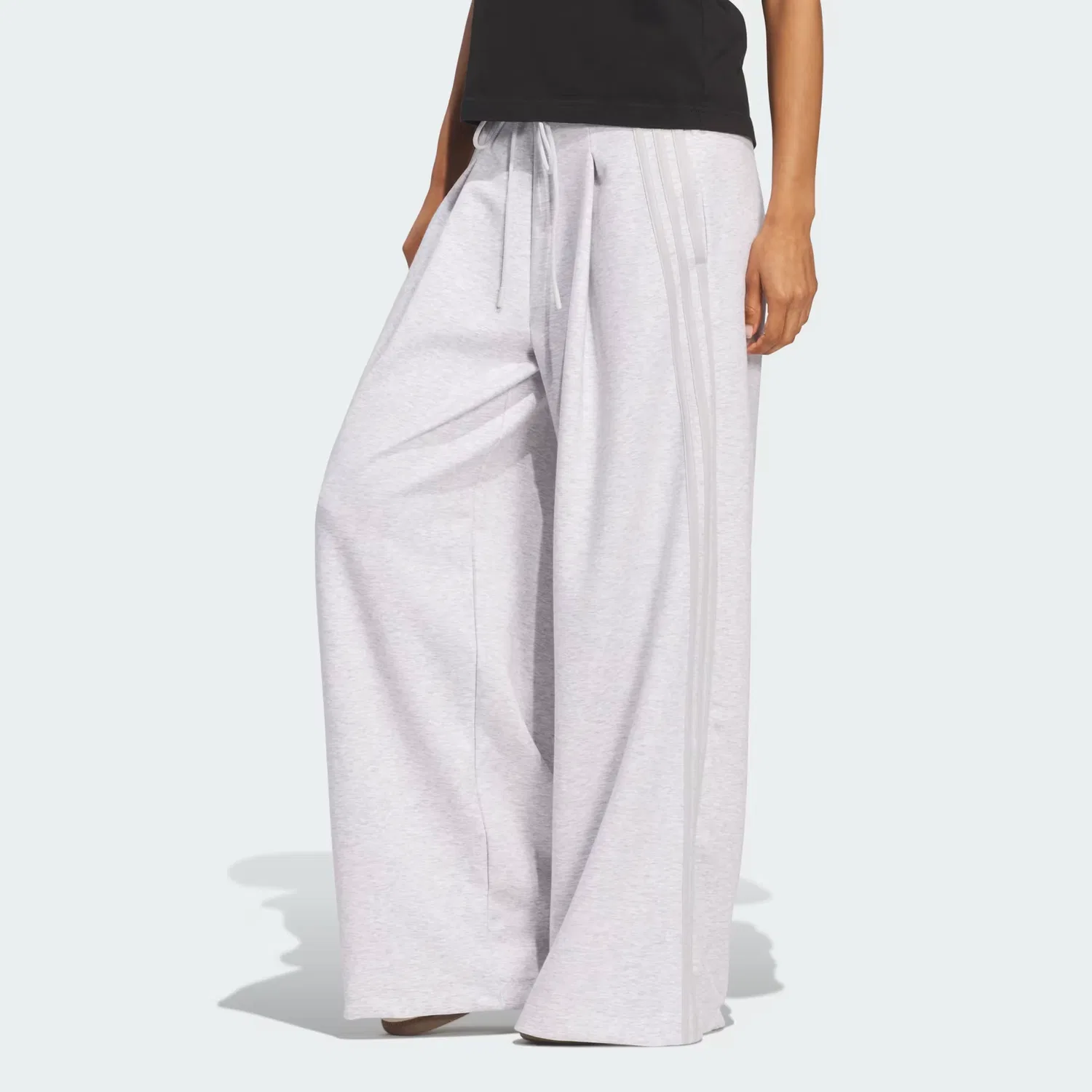 Женские брюки свободного кроя Wide Leg Pants Adidas Originals, светло-серый меланж