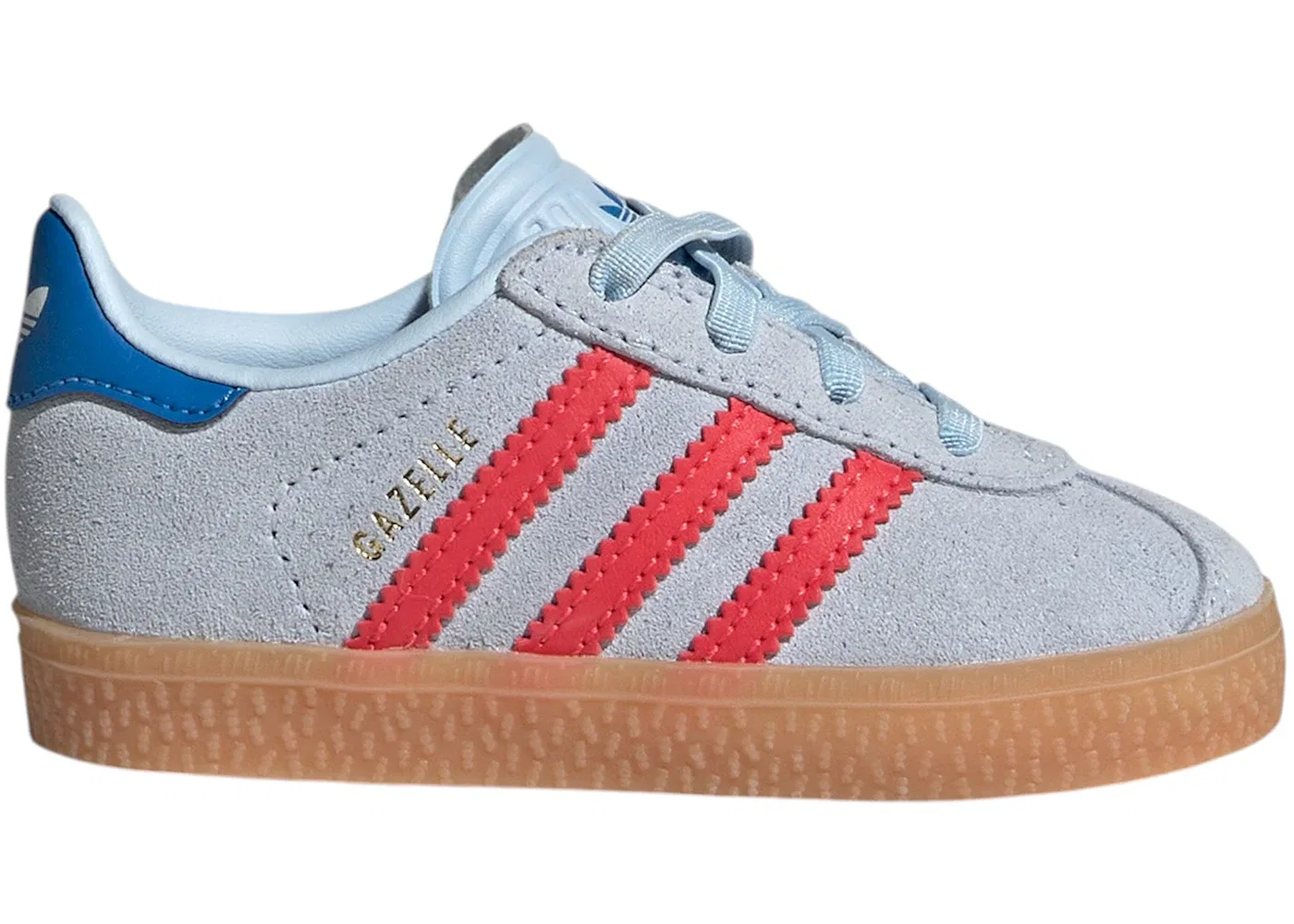 Детские кроссовки Lifestyle без шнурков Adidas Gazelle Comfort Closure Adidas, Crystal Sky/Semi Lucid Red/Blue Bird