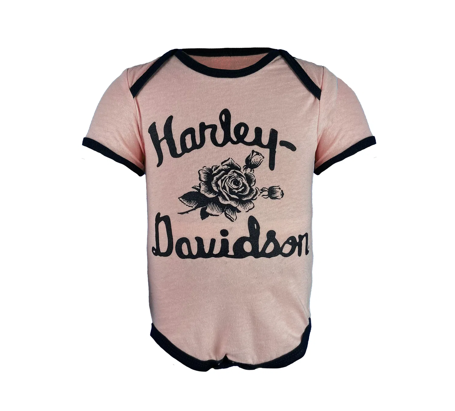 Боди для новорожденных девочек комплект из 2 штук с ребристым полотном, Dusty Pink/Black Harley Davidson — фото 2