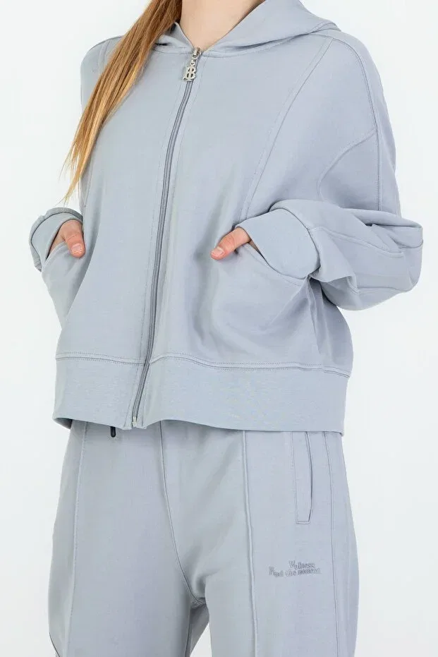 Детский комплект для девочек с капюшоном Black One, Gray — фото 4