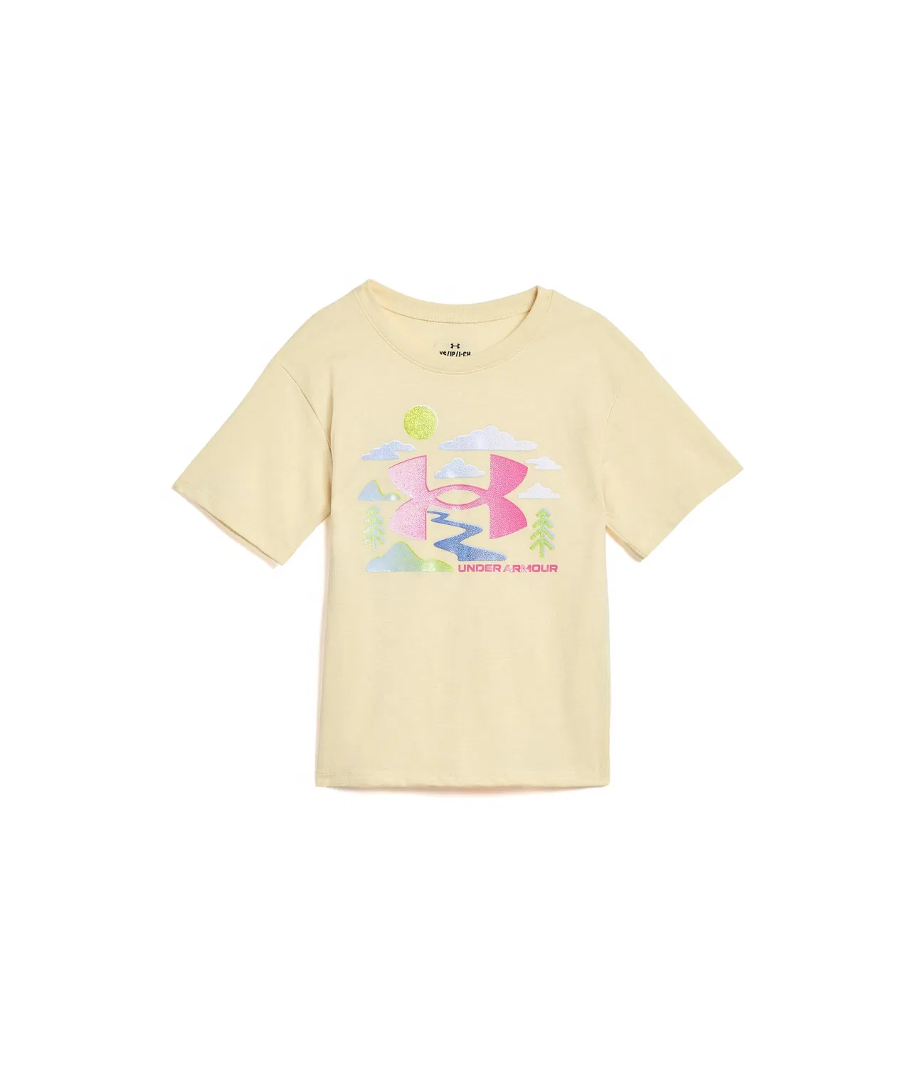Футболка Stream Core Tee (для детей постарше) Under Armour Kids, Pale Lemon