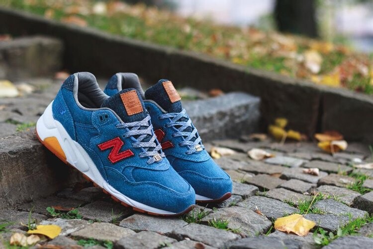 Кроссовки New Balance Capsule x 580 'Canadian Tuxedo', синий — фото 3