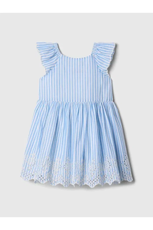 Детское платье для девочек с вышивкой Gap, Blue-000 — фото 3